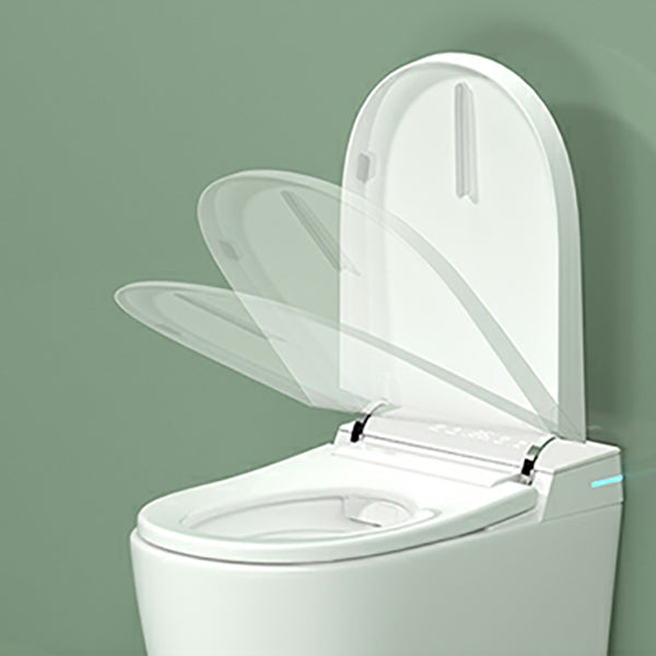 White Elongated Stain Resistant Floor Mount Bidet with Heated Seat Clearhalo 'Bathroom Remodel & Bathroom Fixtures' 'Bidets' 'Home Improvement' 'home_improvement' 'home_improvement_bidets' 'Toilets & Bidets' 8191181