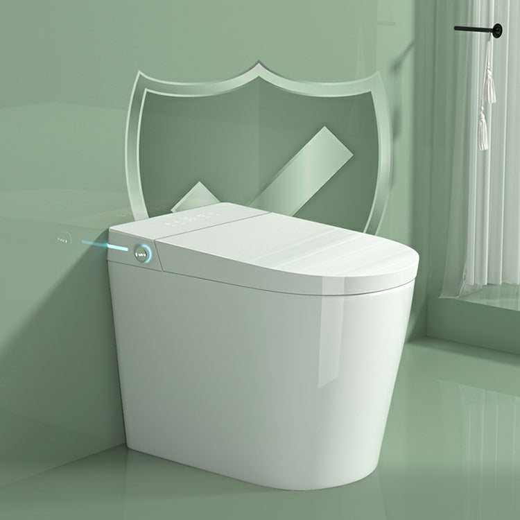White Elongated Stain Resistant Floor Mount Bidet with Heated Seat Clearhalo 'Bathroom Remodel & Bathroom Fixtures' 'Bidets' 'Home Improvement' 'home_improvement' 'home_improvement_bidets' 'Toilets & Bidets' 8191183