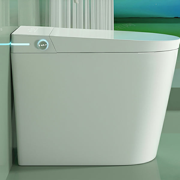 White Elongated Stain Resistant Floor Mount Bidet with Heated Seat Clearhalo 'Bathroom Remodel & Bathroom Fixtures' 'Bidets' 'Home Improvement' 'home_improvement' 'home_improvement_bidets' 'Toilets & Bidets' 8191184