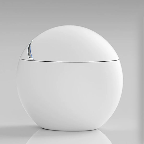 Round Stain Resistant Floor Mount Bidet with Temperature Control Automatic Flap & Sterilization Clearhalo 'Bathroom Remodel & Bathroom Fixtures' 'Bidets' 'Home Improvement' 'home_improvement' 'home_improvement_bidets' 'Toilets & Bidets' 8191189