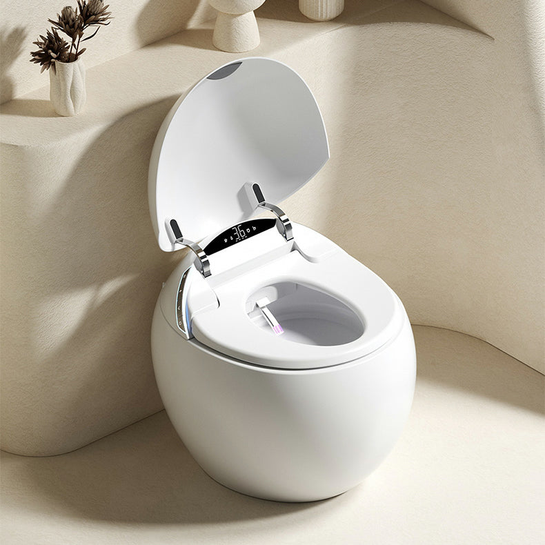 Round Stain Resistant Floor Mount Bidet with Temperature Control Clearhalo 'Bathroom Remodel & Bathroom Fixtures' 'Bidets' 'Home Improvement' 'home_improvement' 'home_improvement_bidets' 'Toilets & Bidets' 8191191