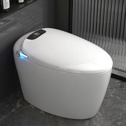 White Elongated Stain Resistant Floor Mount Bidet with Temperature Control Manual Lid & Hip Wash Toilet+ Water Tank Clearhalo 'Bathroom Remodel & Bathroom Fixtures' 'Bidets' 'Home Improvement' 'home_improvement' 'home_improvement_bidets' 'Toilets & Bidets' 8191206