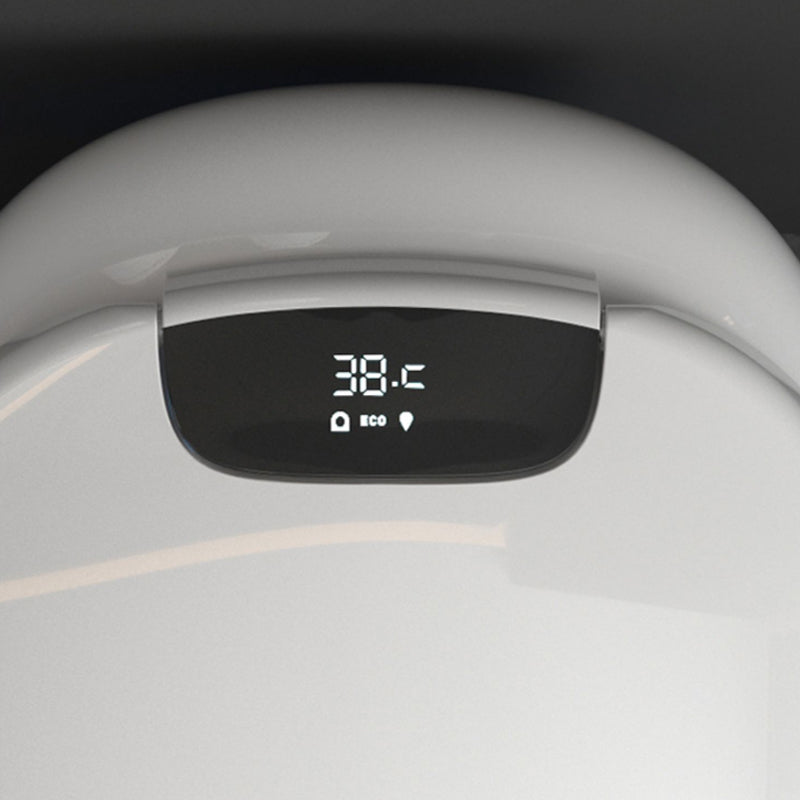 White Elongated Stain Resistant Floor Mount Bidet with Temperature Control Clearhalo 'Bathroom Remodel & Bathroom Fixtures' 'Bidets' 'Home Improvement' 'home_improvement' 'home_improvement_bidets' 'Toilets & Bidets' 8191220