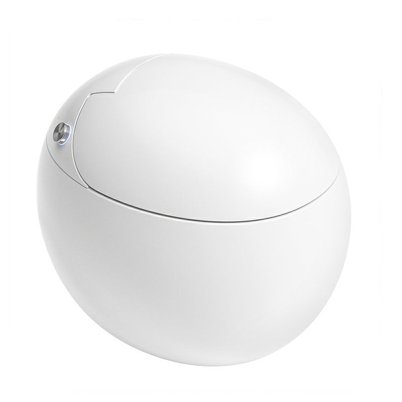 Round Smart Floor Standing Ceramic Bidet in White with Foot Sensor Clearhalo 'Bathroom Remodel & Bathroom Fixtures' 'Bidets' 'Home Improvement' 'home_improvement' 'home_improvement_bidets' 'Toilets & Bidets' 8191223