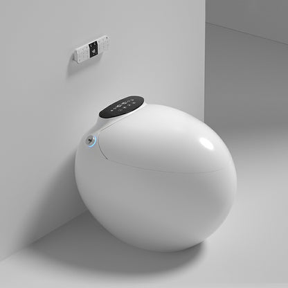 Ceramic Round Stain Resistant Smart Bidet with Temperature Control Automatic Lid 12" Clearhalo 'Bathroom Remodel & Bathroom Fixtures' 'Bidets' 'Home Improvement' 'home_improvement' 'home_improvement_bidets' 'Toilets & Bidets' 8191240