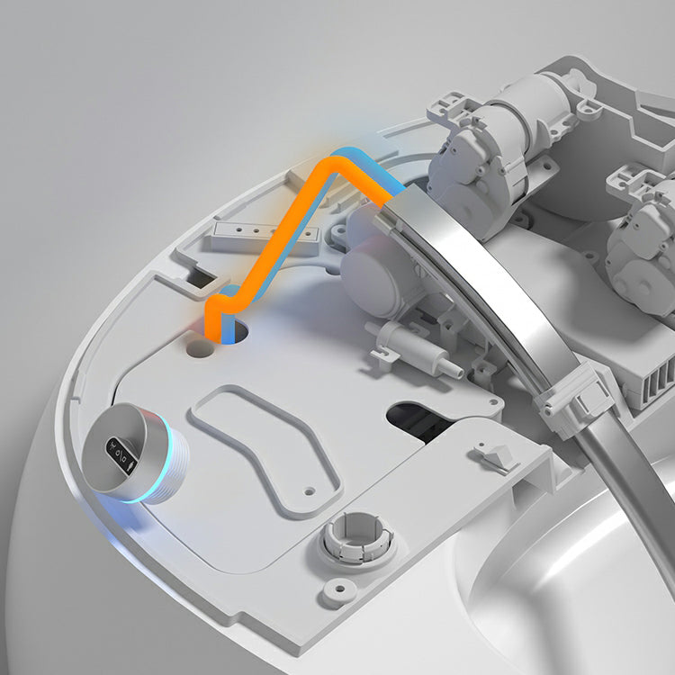 Ceramic Round Stain Resistant Smart Bidet with Temperature Control Clearhalo 'Bathroom Remodel & Bathroom Fixtures' 'Bidets' 'Home Improvement' 'home_improvement' 'home_improvement_bidets' 'Toilets & Bidets' 8191246