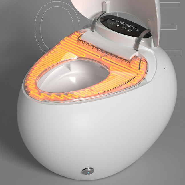 Ceramic Round Stain Resistant Smart Bidet with Temperature Control Clearhalo 'Bathroom Remodel & Bathroom Fixtures' 'Bidets' 'Home Improvement' 'home_improvement' 'home_improvement_bidets' 'Toilets & Bidets' 8191251