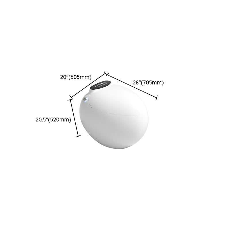 Ceramic Round Stain Resistant Smart Bidet with Temperature Control Clearhalo 'Bathroom Remodel & Bathroom Fixtures' 'Bidets' 'Home Improvement' 'home_improvement' 'home_improvement_bidets' 'Toilets & Bidets' 8191255