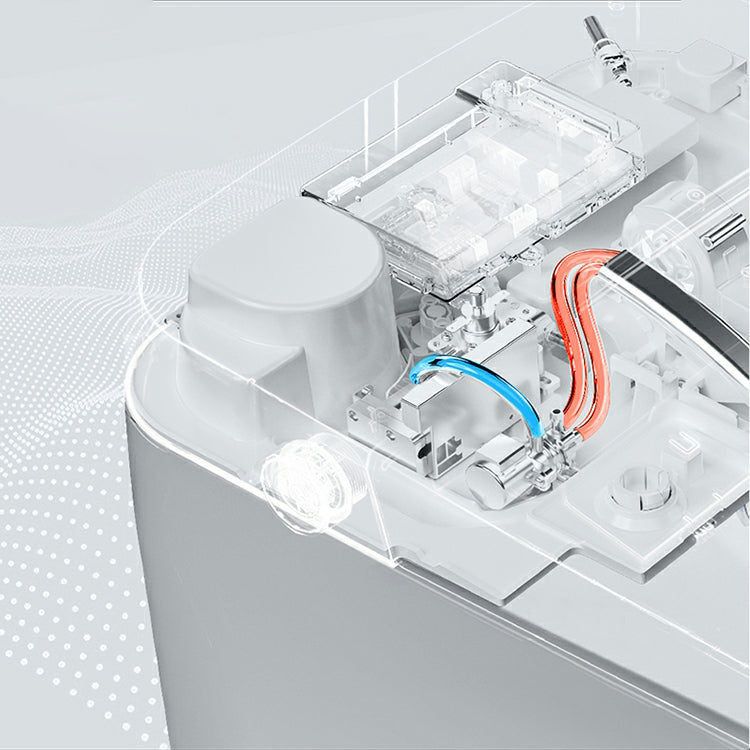 White Elongated Stain Resistant Wall Mounted Bidet with Temperature Control Clearhalo 'Bathroom Remodel & Bathroom Fixtures' 'Bidets' 'Home Improvement' 'home_improvement' 'home_improvement_bidets' 'Toilets & Bidets' 8191426