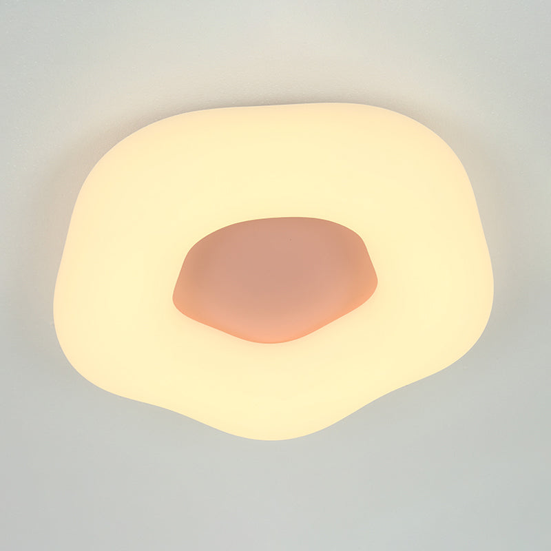 Doughnut Flushmount Light Nordic Acrylic LED Kid-Bedroom Flush Mount Fixture in White/Blue/Pink Clearhalo 'Ceiling Lights' 'Close To Ceiling Lights' 'Close to ceiling' 'Flush mount' Lighting' 819204
