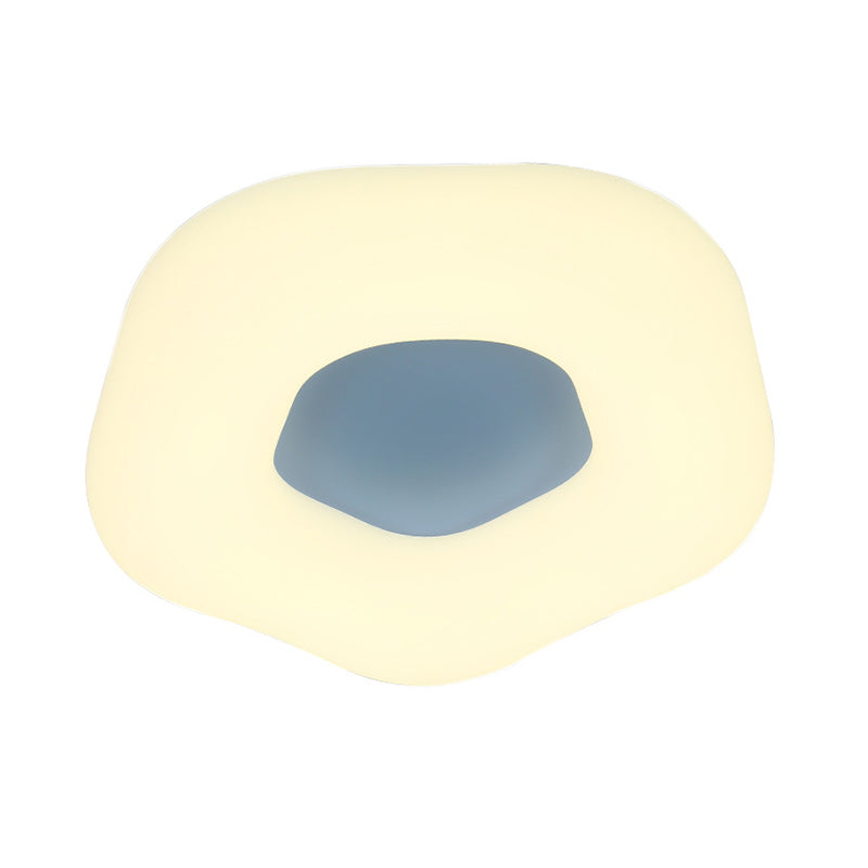 Doughnut Flushmount Light Nordic Acrylic LED Kid-Bedroom Flush Mount Fixture in White/Blue/Pink Clearhalo 'Ceiling Lights' 'Close To Ceiling Lights' 'Close to ceiling' 'Flush mount' Lighting' 819208