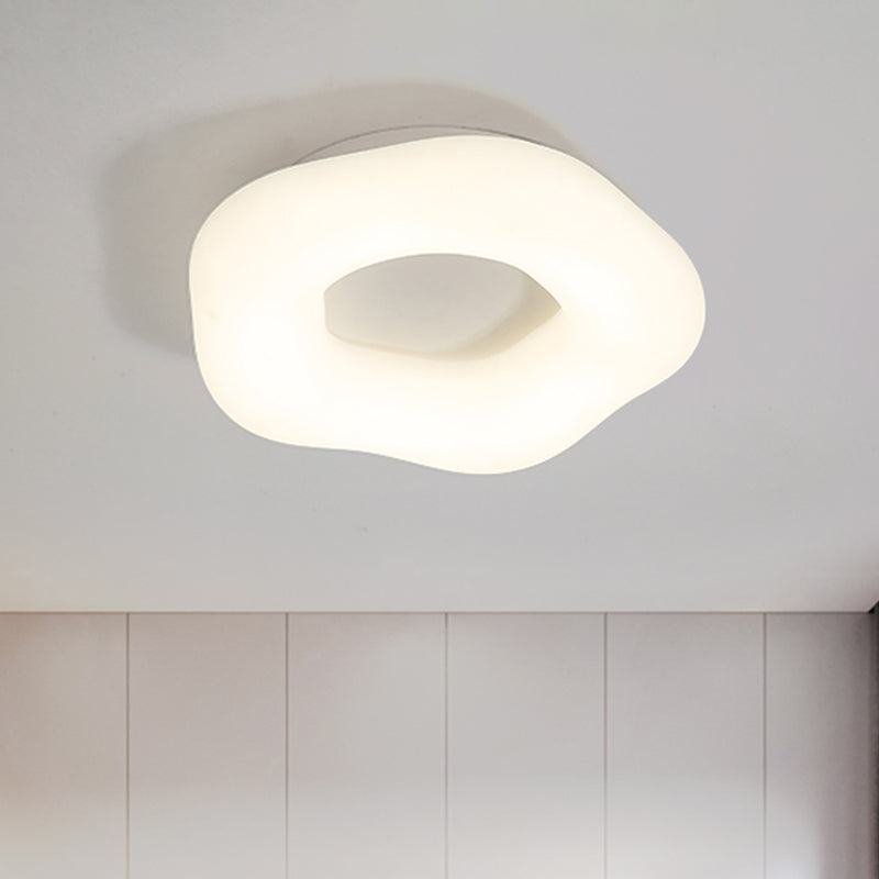 Doughnut Flushmount Light Nordic Acrylic LED Kid-Bedroom Flush Mount Fixture in White/Blue/Pink Clearhalo 'Ceiling Lights' 'Close To Ceiling Lights' 'Close to ceiling' 'Flush mount' Lighting' 819211