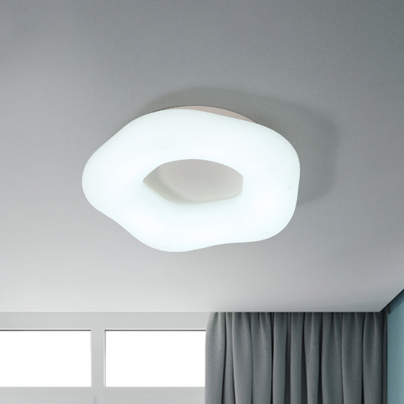 Doughnut Flushmount Light Nordic Acrylic LED Kid-Bedroom Flush Mount Fixture in White/Blue/Pink Clearhalo 'Ceiling Lights' 'Close To Ceiling Lights' 'Close to ceiling' 'Flush mount' Lighting' 819212