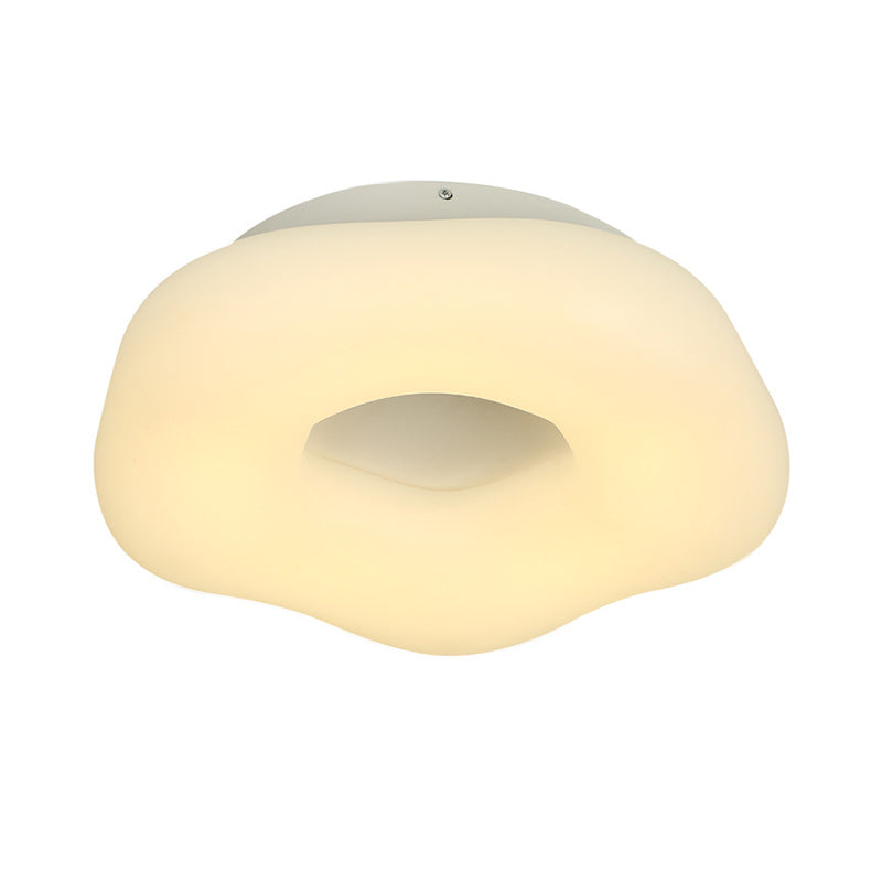 Doughnut Flushmount Light Nordic Acrylic LED Kid-Bedroom Flush Mount Fixture in White/Blue/Pink Clearhalo 'Ceiling Lights' 'Close To Ceiling Lights' 'Close to ceiling' 'Flush mount' Lighting' 819213