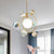 7-Light Nursery Pendant Nordic Gold Chandelier Light Fixture with Planet Frosted Glass Shade Gold Clearhalo 'Ceiling Lights' 'Chandeliers' Lighting' options 819378_276d1f47-0ce5-4d7e-a1a2-d9fa0766b62f
