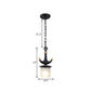Bell/Cylinder Drop Pendant Mediterranean Cream Glass 1 Head Black Ceiling Light with Anchor Design, Small/Large Clearhalo 'Ceiling Lights' 'Pendant Lights' 'Pendants' Lighting' 819445