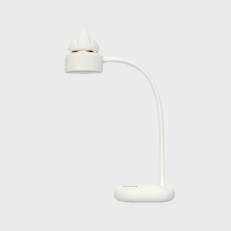 White/Pink/Green Cat Rotating Table Lamp Kids Plastic USB Rechargeable LED Nightstand Light Clearhalo 'Lamps' 'Table Lamps' Lighting' 819611