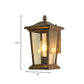 1 Light Sconce Lamp Lodge Birdcage Clear Glass Wall Mounted Light Fixture in Bronze for Outdoor Clearhalo 'Wall Lamps & Sconces' 'Wall Lights' Lighting' 819875