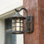 Seeded Glass Lantern Wall Lamp Countryside Single Light Outdoor Wall Light in Bronze/Black Bronze Clearhalo 'Wall Lamps & Sconces' 'Wall Lights' Lighting' 820046
