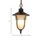 Black Urn-Shaped Down Lighting Lodge Frosted Glass Single Bulb Balcony Ceiling Pendant Light Clearhalo 'Ceiling Lights' 'Glass shade' 'Glass' 'Pendant Lights' 'Pendants' Lighting' 820097