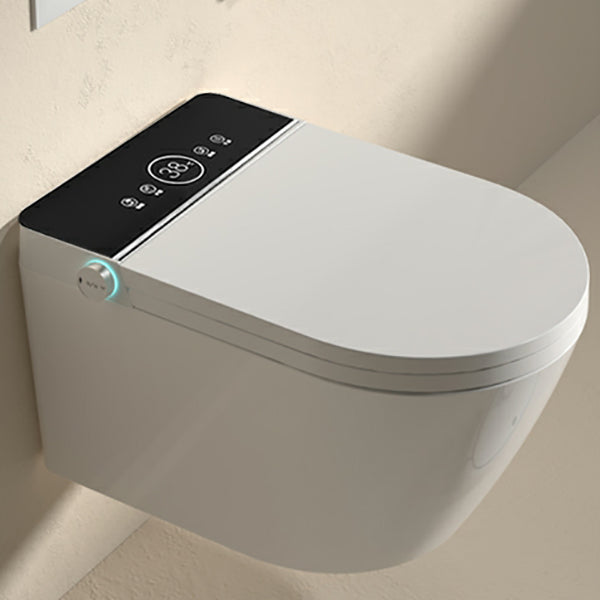 Modern Elongated Stain Resistant Wall Mounted Bidet with Temperature Control Black White Clearhalo 'Bathroom Remodel & Bathroom Fixtures' 'Bidets' 'Home Improvement' 'home_improvement' 'home_improvement_bidets' 'Toilets & Bidets' 8205528