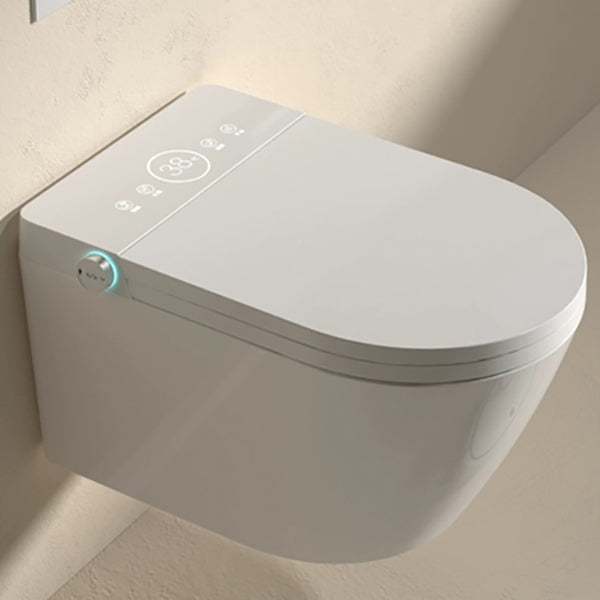 Modern Elongated Stain Resistant Wall Mounted Bidet with Temperature Control White Clearhalo 'Bathroom Remodel & Bathroom Fixtures' 'Bidets' 'Home Improvement' 'home_improvement' 'home_improvement_bidets' 'Toilets & Bidets' 8205529