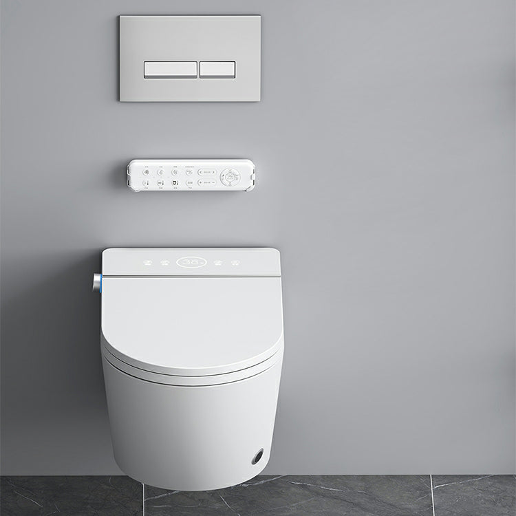 Modern Elongated Stain Resistant Wall Mounted Bidet with Temperature Control Clearhalo 'Bathroom Remodel & Bathroom Fixtures' 'Bidets' 'Home Improvement' 'home_improvement' 'home_improvement_bidets' 'Toilets & Bidets' 8205530