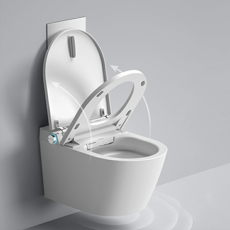 Modern Elongated Stain Resistant Wall Mounted Bidet with Temperature Control Clearhalo 'Bathroom Remodel & Bathroom Fixtures' 'Bidets' 'Home Improvement' 'home_improvement' 'home_improvement_bidets' 'Toilets & Bidets' 8205532