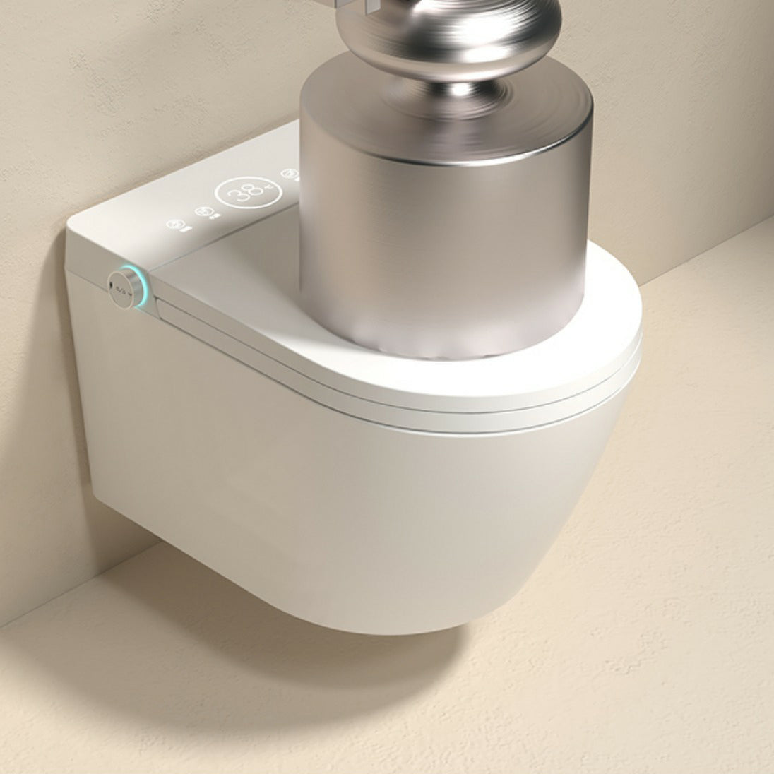 Modern Elongated Stain Resistant Wall Mounted Bidet with Temperature Control Clearhalo 'Bathroom Remodel & Bathroom Fixtures' 'Bidets' 'Home Improvement' 'home_improvement' 'home_improvement_bidets' 'Toilets & Bidets' 8205534