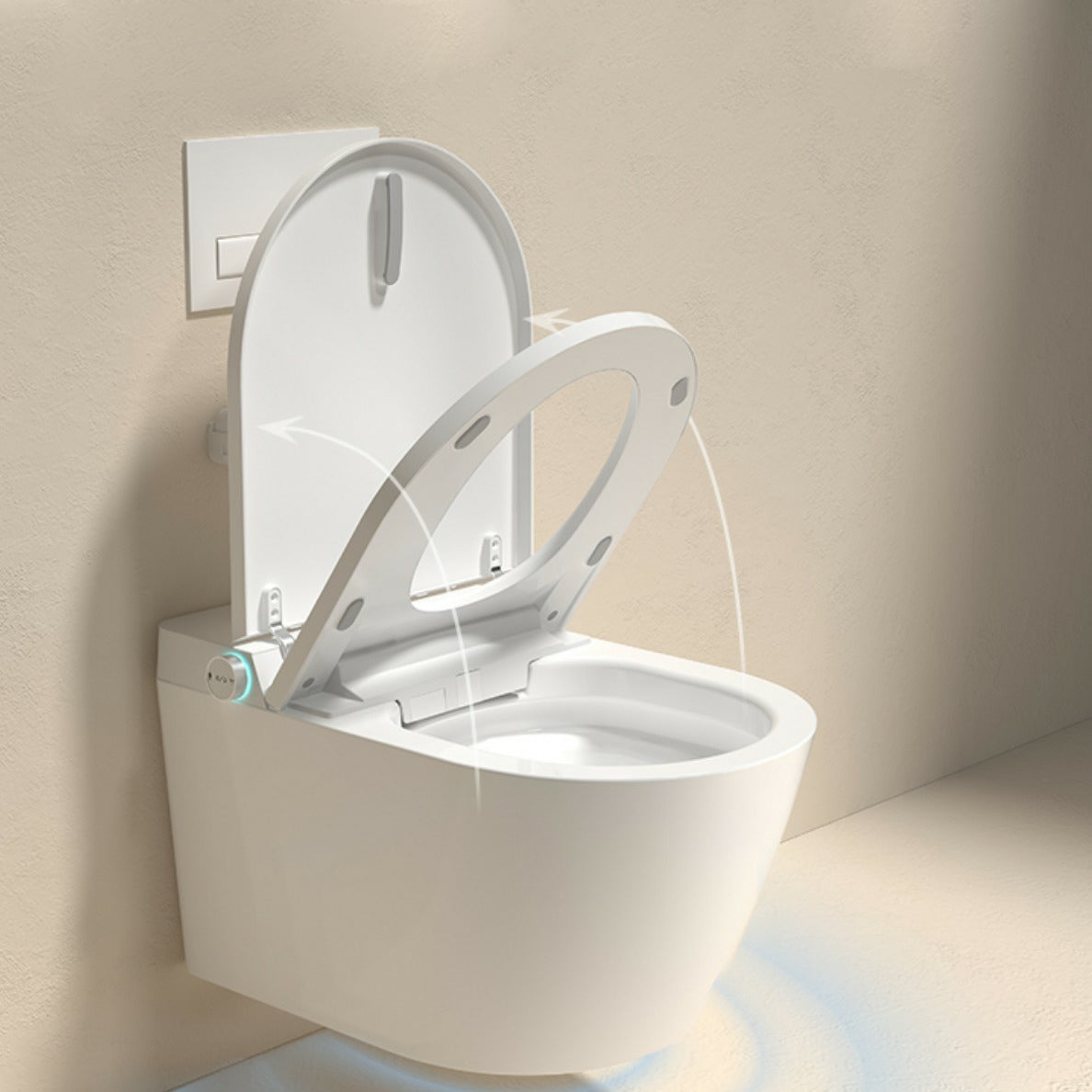 Modern Elongated Stain Resistant Wall Mounted Bidet with Temperature Control Clearhalo 'Bathroom Remodel & Bathroom Fixtures' 'Bidets' 'Home Improvement' 'home_improvement' 'home_improvement_bidets' 'Toilets & Bidets' 8205536