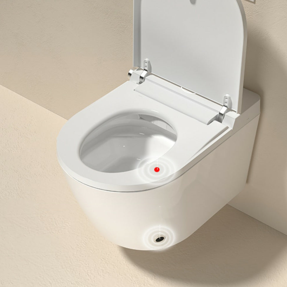 Modern Elongated Stain Resistant Wall Mounted Bidet with Temperature Control Clearhalo 'Bathroom Remodel & Bathroom Fixtures' 'Bidets' 'Home Improvement' 'home_improvement' 'home_improvement_bidets' 'Toilets & Bidets' 8205537