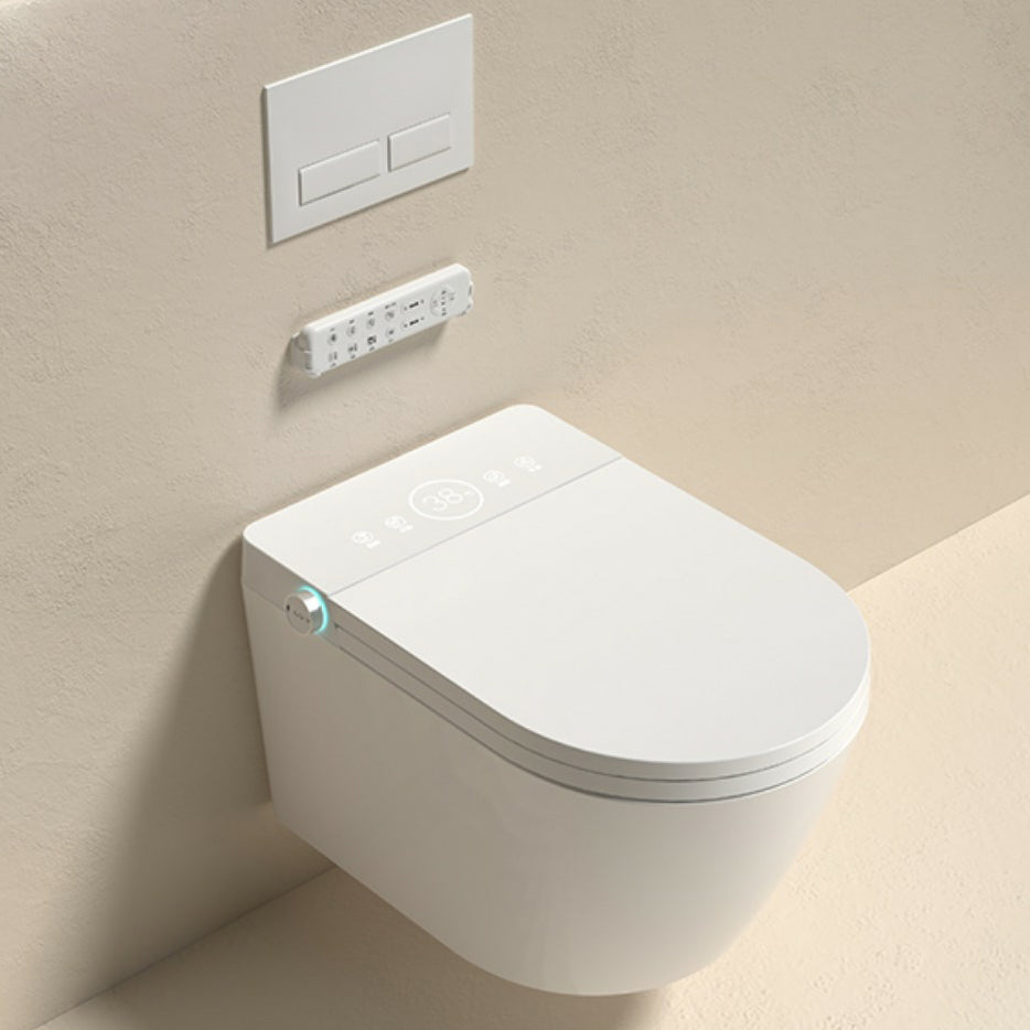 Modern Elongated Stain Resistant Wall Mounted Bidet with Temperature Control Clearhalo 'Bathroom Remodel & Bathroom Fixtures' 'Bidets' 'Home Improvement' 'home_improvement' 'home_improvement_bidets' 'Toilets & Bidets' 8205543