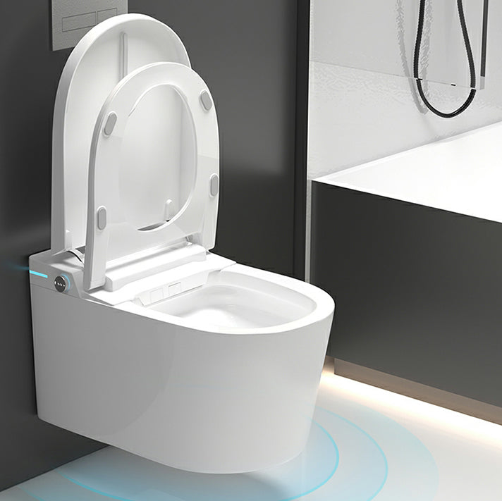 Modern White Stain Resistant Wall Mounted Bidet with Temperature Control Clearhalo 'Bathroom Remodel & Bathroom Fixtures' 'Bidets' 'Home Improvement' 'home_improvement' 'home_improvement_bidets' 'Toilets & Bidets' 8205549