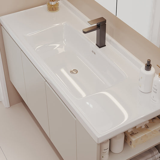 White Modern Solid Wood Rectangular Single-Sink Bathroom Vanity Set Clearhalo 'Bathroom Remodel & Bathroom Fixtures' 'Bathroom Vanities' 'bathroom_vanities' 'Home Improvement' 'home_improvement' 'home_improvement_bathroom_vanities' 8205869