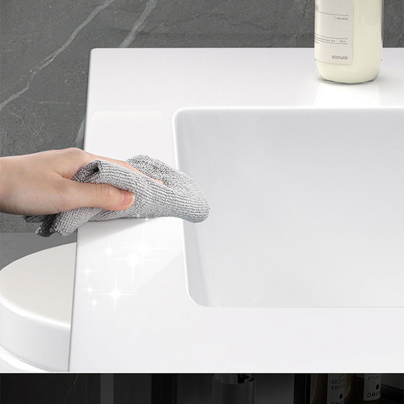 Popular Bathroom Sink Vanity Wall-Mounted 4 Doors Open Shelf Clearhalo 'Bathroom Remodel & Bathroom Fixtures' 'Bathroom Vanities' 'bathroom_vanities' 'Home Improvement' 'home_improvement' 'home_improvement_bathroom_vanities' 8205966