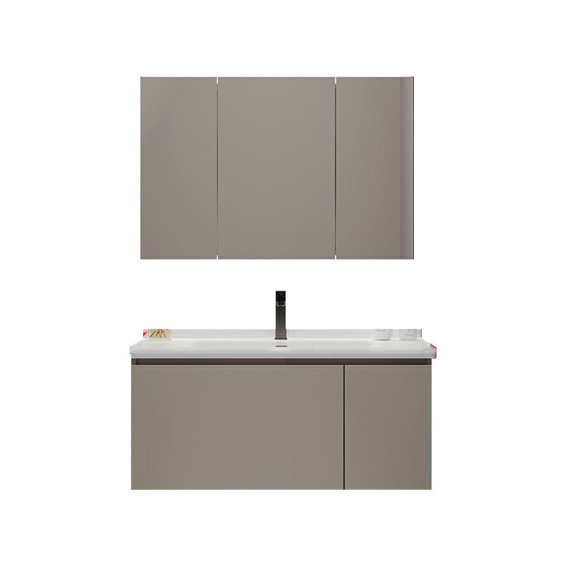 Fashionable Bathroom Vanity Wall Mounted Ceramic Top Faucet Included 35.5"L x 19.5"W x 17"H Clearhalo 'Bathroom Remodel & Bathroom Fixtures' 'Bathroom Vanities' 'bathroom_vanities' 'Home Improvement' 'home_improvement' 'home_improvement_bathroom_vanities' 8211648