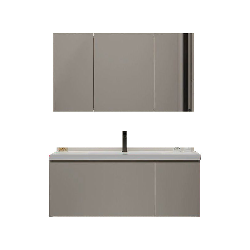 Fashionable Bathroom Vanity Wall Mounted Ceramic Top Faucet Included 47"L x 20"W x 17"H Clearhalo 'Bathroom Remodel & Bathroom Fixtures' 'Bathroom Vanities' 'bathroom_vanities' 'Home Improvement' 'home_improvement' 'home_improvement_bathroom_vanities' 8211652