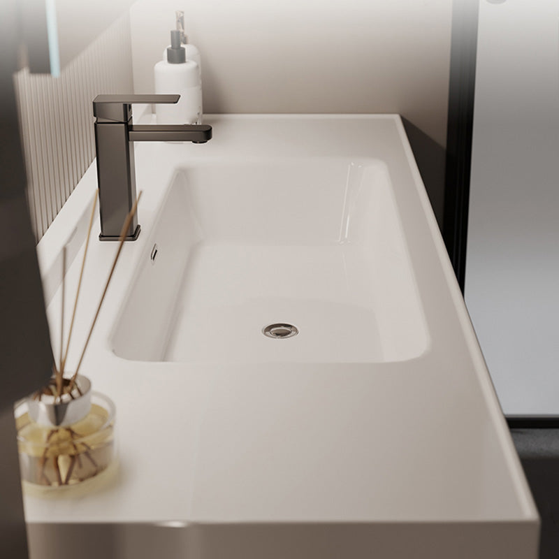 Fashionable Bathroom Vanity Wall Mounted Ceramic Top Faucet Included Clearhalo 'Bathroom Remodel & Bathroom Fixtures' 'Bathroom Vanities' 'bathroom_vanities' 'Home Improvement' 'home_improvement' 'home_improvement_bathroom_vanities' 8211653