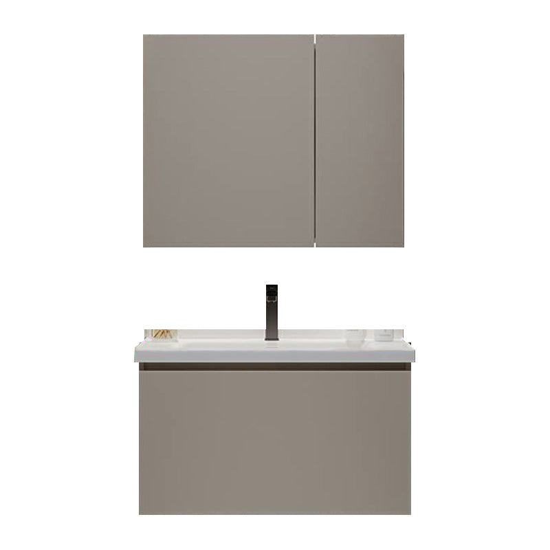 Fashionable Bathroom Vanity Wall Mounted Ceramic Top Faucet Included 24"L x 20"W x 17"H Clearhalo 'Bathroom Remodel & Bathroom Fixtures' 'Bathroom Vanities' 'bathroom_vanities' 'Home Improvement' 'home_improvement' 'home_improvement_bathroom_vanities' 8211654