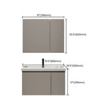 Fashionable Bathroom Vanity Wall Mounted Ceramic Top Faucet Included Clearhalo 'Bathroom Remodel & Bathroom Fixtures' 'Bathroom Vanities' 'bathroom_vanities' 'Home Improvement' 'home_improvement' 'home_improvement_bathroom_vanities' 8211663