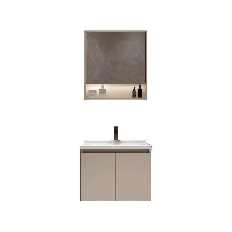 White Solid Wood Rectangular Modern Wall Mount Bathroom Vanity Set 24"L x 20"W x 20"H Clearhalo 'Bathroom Remodel & Bathroom Fixtures' 'Bathroom Vanities' 'bathroom_vanities' 'Home Improvement' 'home_improvement' 'home_improvement_bathroom_vanities' 8215731