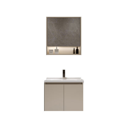 White Solid Wood Rectangular Modern Wall Mount Bathroom Vanity Set 24"L x 20"W x 20"H Clearhalo 'Bathroom Remodel & Bathroom Fixtures' 'Bathroom Vanities' 'bathroom_vanities' 'Home Improvement' 'home_improvement' 'home_improvement_bathroom_vanities' 8215731