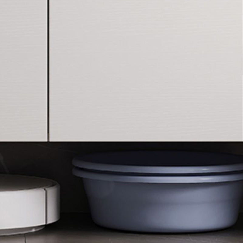 White Modern Wood Rectangular Open Console with Sink Set Faucet Included Clearhalo 'Bathroom Remodel & Bathroom Fixtures' 'Bathroom Vanities' 'bathroom_vanities' 'Home Improvement' 'home_improvement' 'home_improvement_bathroom_vanities' 8215962