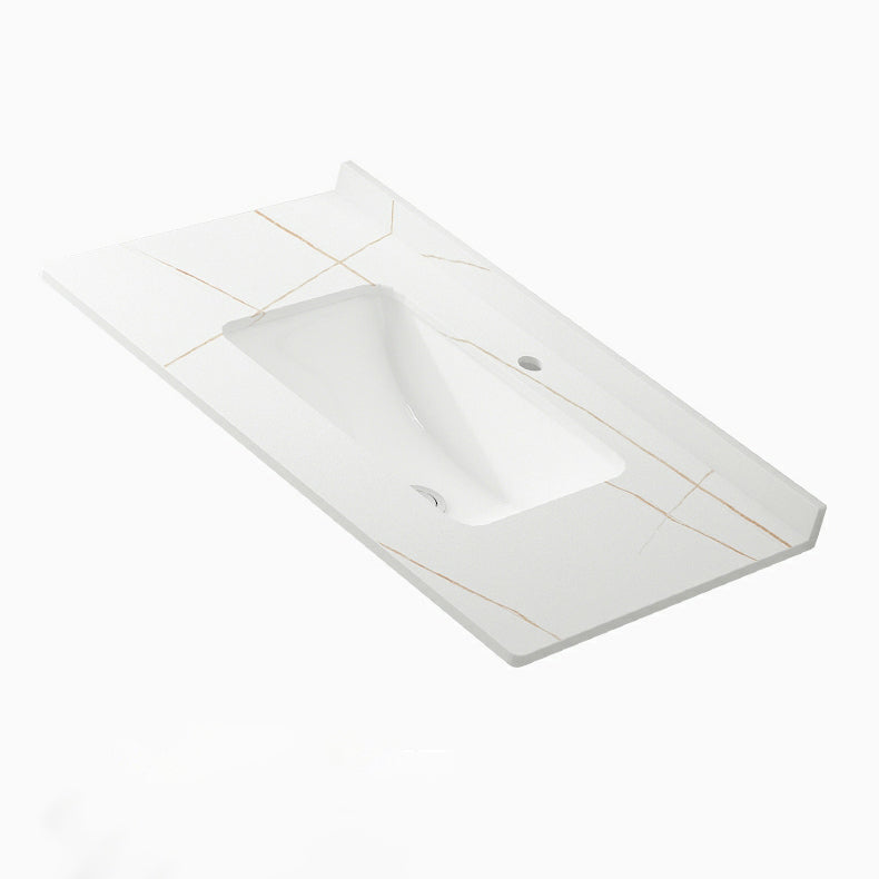 White Modern Single-Sink Wall Mount Open Console with Sink Set Clearhalo 'Bathroom Remodel & Bathroom Fixtures' 'Bathroom Vanities' 'bathroom_vanities' 'Home Improvement' 'home_improvement' 'home_improvement_bathroom_vanities' 8216692