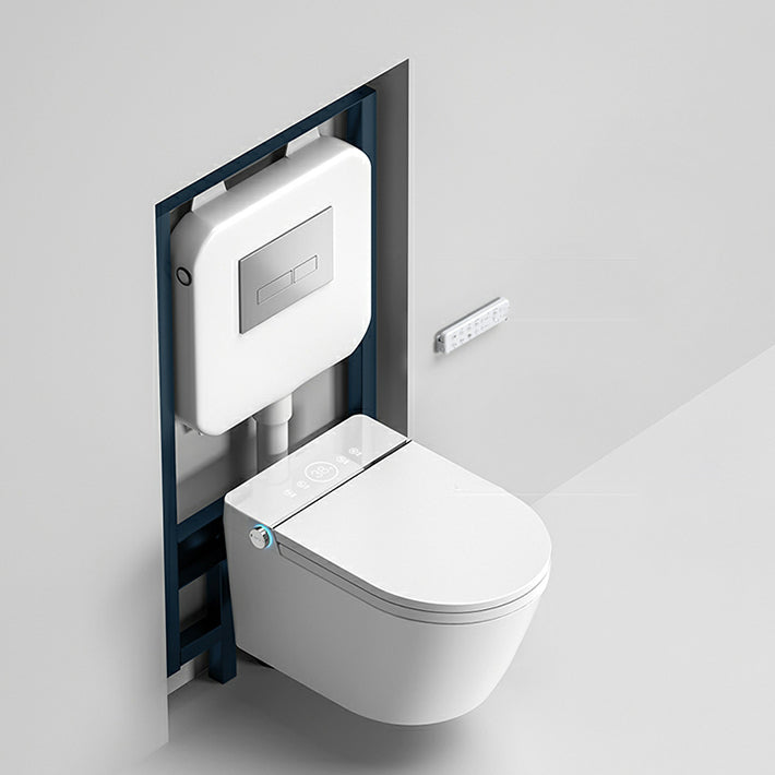 Modern Rectangle Stain Resistant Wall Mounted Bidet with Temperature Control Clearhalo 'Bathroom Remodel & Bathroom Fixtures' 'Bidets' 'Home Improvement' 'home_improvement' 'home_improvement_bidets' 'Toilets & Bidets' 8233597