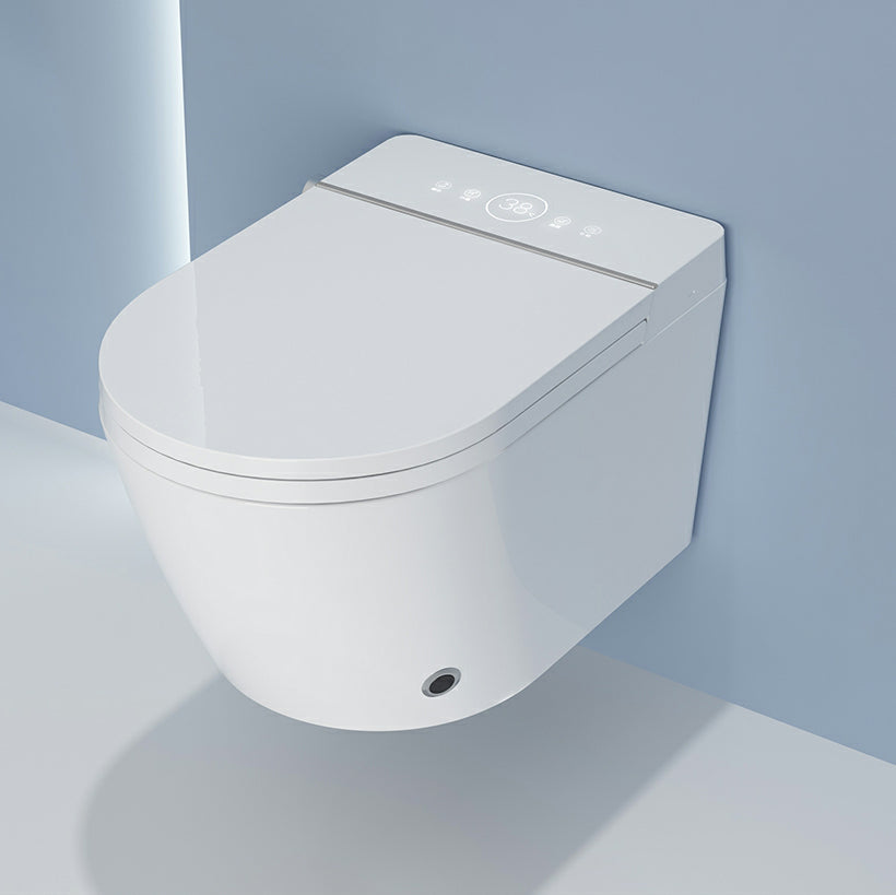 Ceramic Elongated Stain Resistant Wall Mounted Bidet with Temperature Control Clearhalo 'Bathroom Remodel & Bathroom Fixtures' 'Bidets' 'Home Improvement' 'home_improvement' 'home_improvement_bidets' 'Toilets & Bidets' 8233610