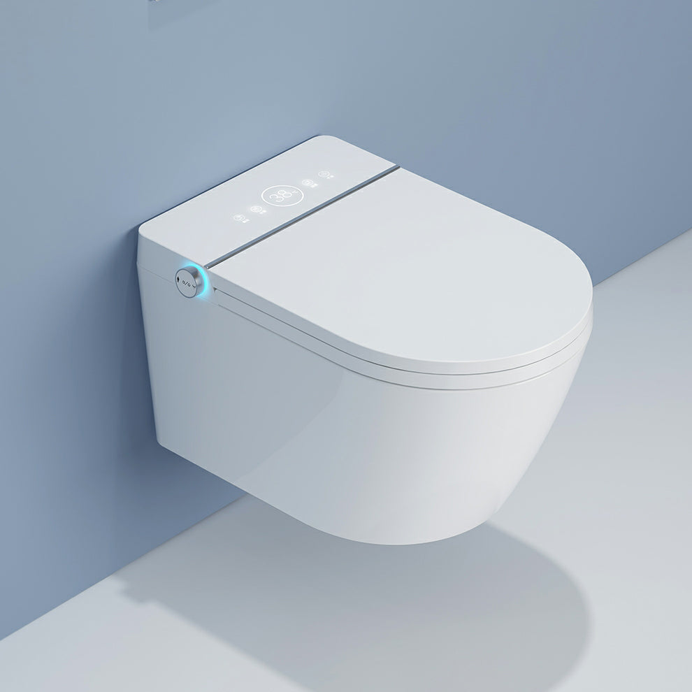 Ceramic Elongated Stain Resistant Wall Mounted Bidet with Temperature Control Clearhalo 'Bathroom Remodel & Bathroom Fixtures' 'Bidets' 'Home Improvement' 'home_improvement' 'home_improvement_bidets' 'Toilets & Bidets' 8233611