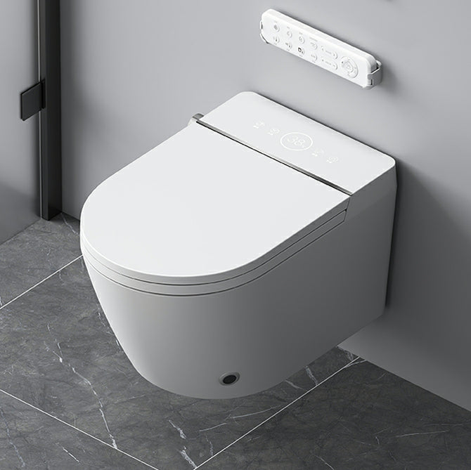 Ceramic Elongated Stain Resistant Wall Mounted Bidet with Temperature Control Clearhalo 'Bathroom Remodel & Bathroom Fixtures' 'Bidets' 'Home Improvement' 'home_improvement' 'home_improvement_bidets' 'Toilets & Bidets' 8233623