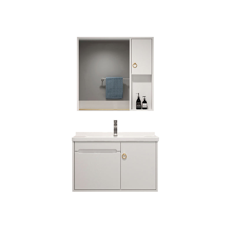Modern Bathroom Vanity Set Wall Mount Ceramic Top Sink Included White Clearhalo 'Bathroom Remodel & Bathroom Fixtures' 'Bathroom Vanities' 'bathroom_vanities' 'Home Improvement' 'home_improvement' 'home_improvement_bathroom_vanities' 8233969