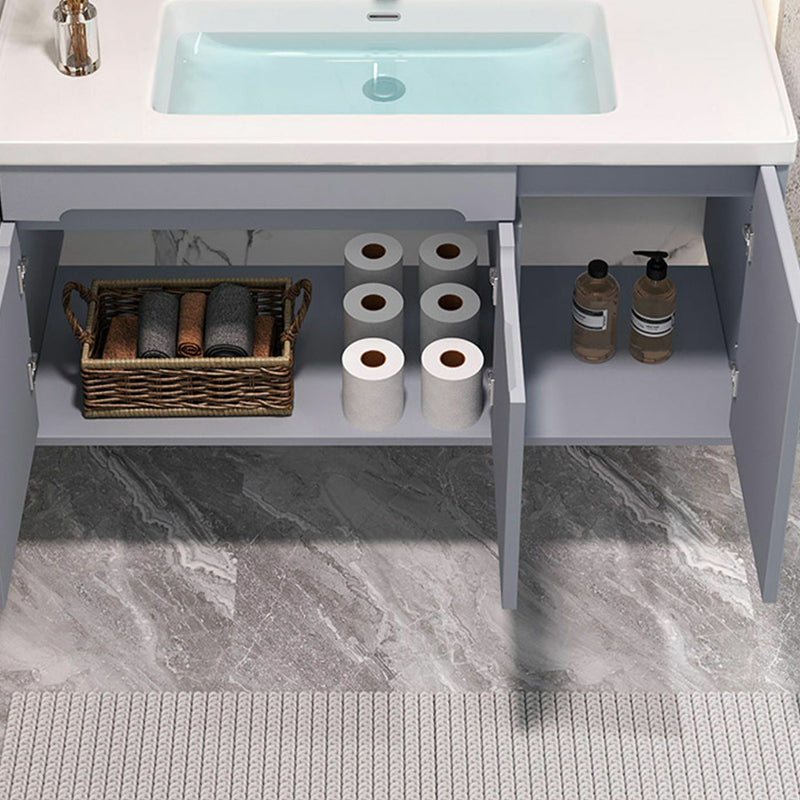 Modern Bathroom Vanity Set Wall Mount Ceramic Top Sink Included Clearhalo 'Bathroom Remodel & Bathroom Fixtures' 'Bathroom Vanities' 'bathroom_vanities' 'Home Improvement' 'home_improvement' 'home_improvement_bathroom_vanities' 8233972